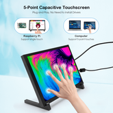 10.1 inch 1280x800 IPS Touch Screen with Acrylic Case Compatible with Raspberry Pi/ Jetson Nano/ PC